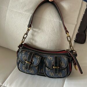 Dooney & Bourke Denim Multi-pocket ‘Banana’ Bag